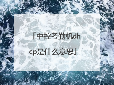 中控考勤机dhcp是什么意思