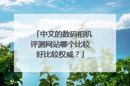 中文的数码相机评测网站哪个比较好比较权威?