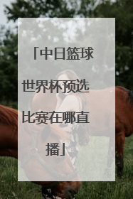 中日篮球世界杯预选比赛在哪直播