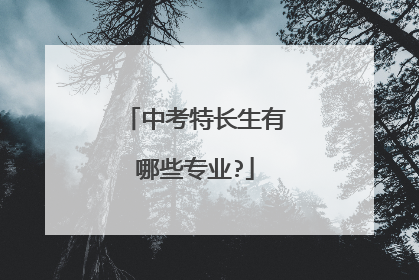 中考特长生有哪些专业?