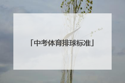 中考体育排球标准