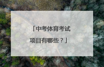 中考体育考试项目有哪些?