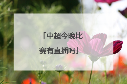 中超今晚比赛有直播吗