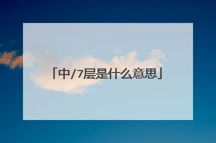 中/7层是什么意思
