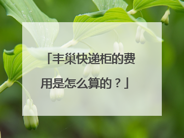 丰巢快递柜的费用是怎么算的?