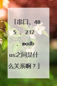 串口、485 、232 、modbus之间是什么关系啊？