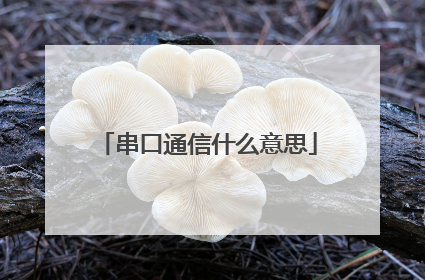 串口通信什么意思