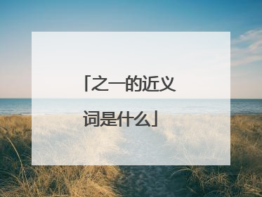 之一的近义词是什么