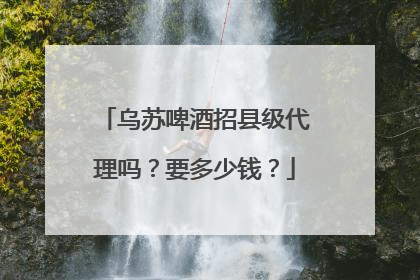 乌苏啤酒招县级代理吗？要多少钱？