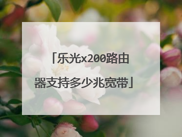 乐光x200路由器支持多少兆宽带