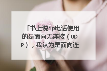 书上说ip电话使用的是面向无连接（UDP），我认为是面向连接（TCP）