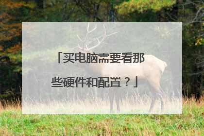 买电脑需要看那些硬件和配置?