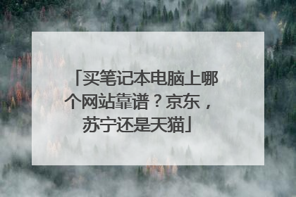 买笔记本电脑上哪个网站靠谱?京东,苏宁还是天猫