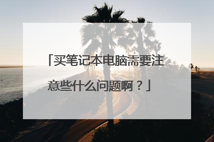 买笔记本电脑需要注意些什么问题啊？