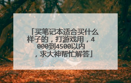 买笔记本适合买什么样子的,打游戏用,4000到4500以内,求大神帮忙解答