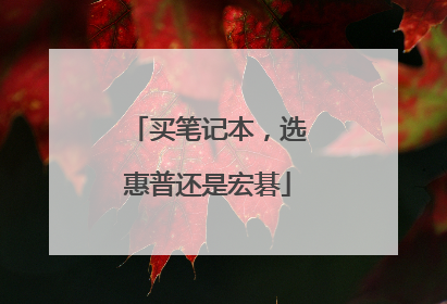 买笔记本,选惠普还是宏碁