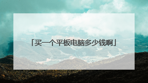 买一个平板电脑多少钱啊