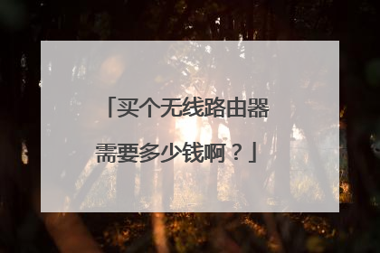 买个无线路由器需要多少钱啊？