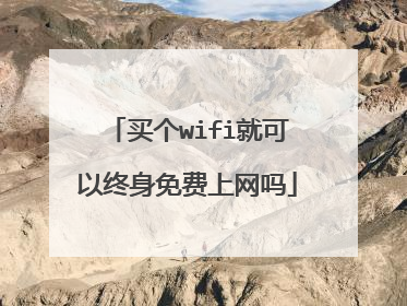 买个wifi就可以终身免费上网吗