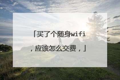 买了个随身wifi，应该怎么交费，