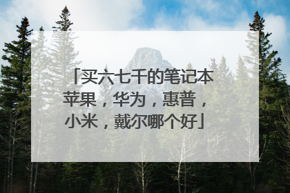 买六七千的笔记本苹果,华为,惠普,小米,戴尔哪个好