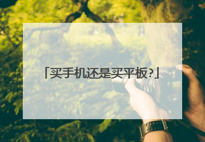 买手机还是买平板?