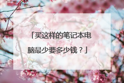 买这样的笔记本电脑最少要多少钱?