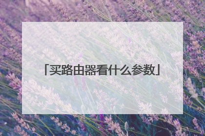 买路由器看什么参数