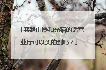 买路由器和光猫的话营业厅可以买的到吗？