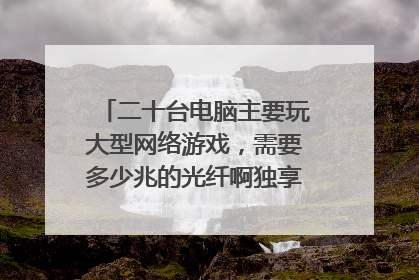 二十台电脑主要玩大型网络游戏，需要多少兆的光纤啊独享的共享等等