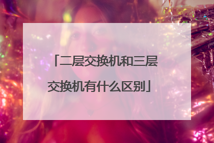 二层交换机和三层交换机有什么区别