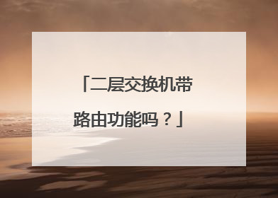 二层交换机带路由功能吗？