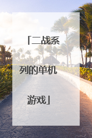 二战系列的单机游戏