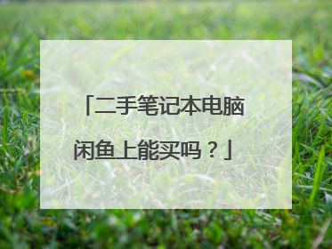 二手笔记本电脑闲鱼上能买吗?