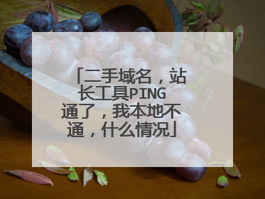 二手域名,站长工具PING通了,我本地不通,什么情况