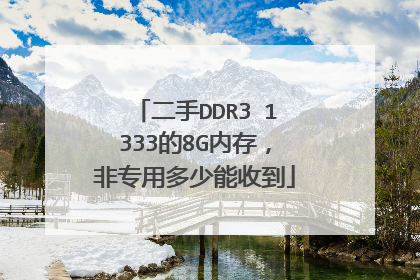二手DDR3 1333的8G内存,非专用多少能收到