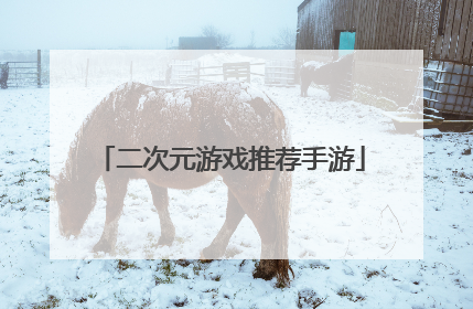 二次元游戏推荐手游