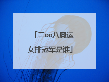 二oo八奥运女排冠军是谁