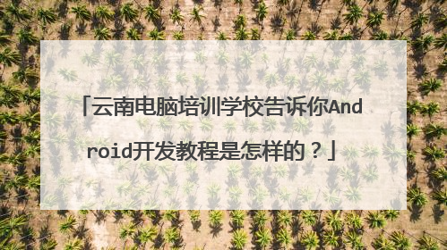云南电脑培训学校告诉你Android开发教程是怎样的？