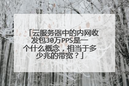 云服务器中的内网收发包30万PPS是一个什么概念，相当于多少兆的带宽？