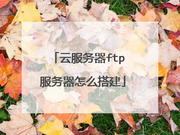 云服务器ftp服务器怎么搭建