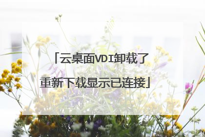云桌面VDI卸载了重新下载显示已连接
