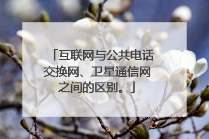 互联网与公共电话交换网、卫星通信网之间的区别。