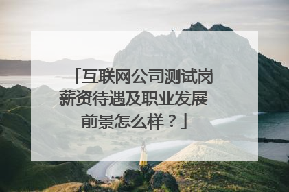 互联网公司测试岗薪资待遇及职业发展前景怎么样？