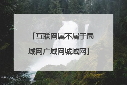 互联网属不属于局域网广域网城域网