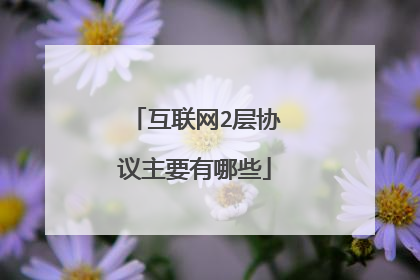 互联网2层协议主要有哪些