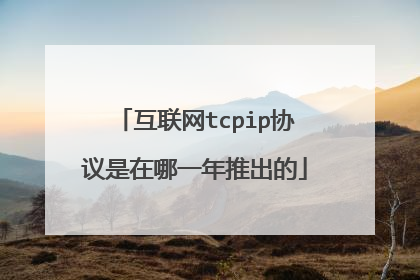 互联网tcpip协议是在哪一年推出的