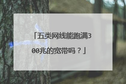 五类网线能跑满300兆的宽带吗?
