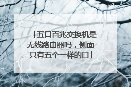 五口百兆交换机是无线路由器吗，侧面只有五个一样的口
