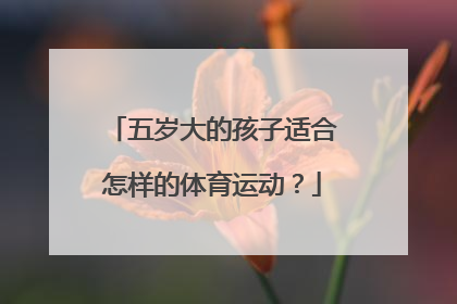 五岁大的孩子适合怎样的体育运动？